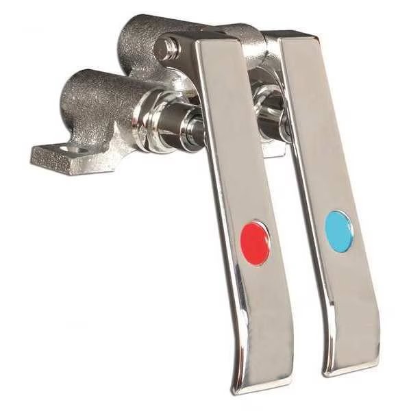 Double Knee Pedal Valve 0 Hole Foot Lever, Chrome, Dominion Commercial Faucets, Mfr#: 77-9202