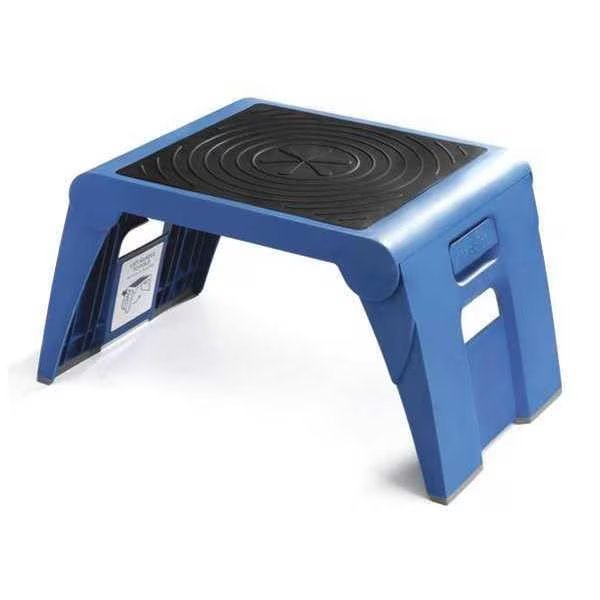 1 Step, Folding Plastic Step Stand, 300 lb. Load Capacity, Blue, Cramer, Mfr#: 50051PK000063