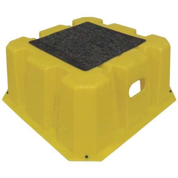 1 Step, Polyethylene Step Stand, 500 lb. Load Capacity, Yellow, Dpi, Mfr#: NST-1-14