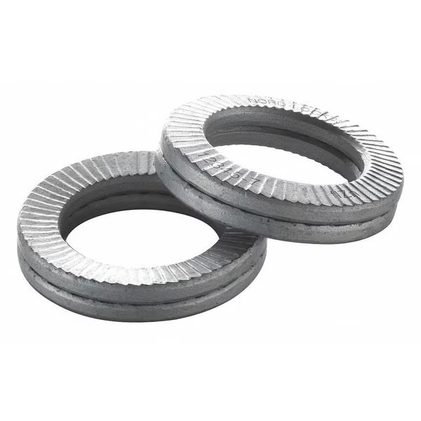 Wedge Lock Washer, For Screw Size 12 mm Steel, Zinc Plated Finish, 100 PK, Nord-Lock, Mfr#: 2377