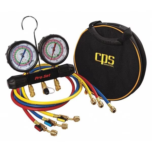 Mechanical Manifold Gauge Set, 2 Valves, Pro-Set, Mfr#: MT2H7P5E