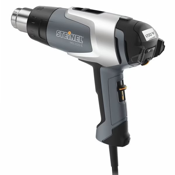 Heat Gun, Electric Powered, 120V AC, Adjustable Temp. Setting, 1,600 W Watt, Pistol Handle, Steinel, Mfr#: HG2320E