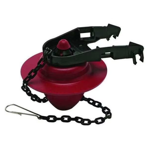 Toilet Flapper, Rubber, Red/Black, 2-1/4", Fluidmaster, Mfr#: 501P21G
