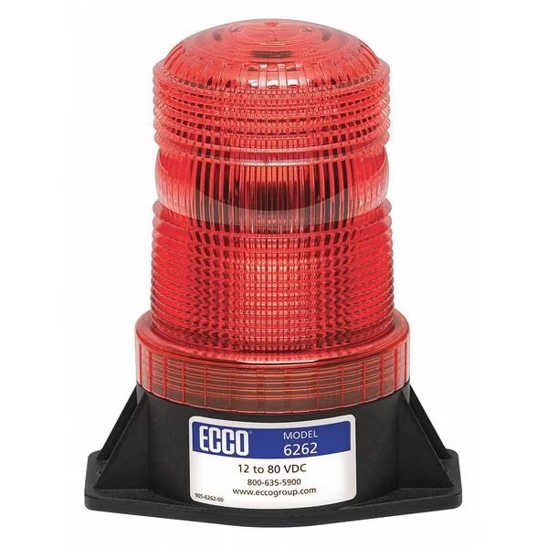 Beacon, Red, 4-29/32" H, Ecco, Mfr#: 6262R