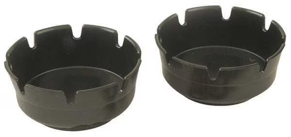 Ash Tray, Melamine Black, PK12, Crestware, Mfr#: MEL263B