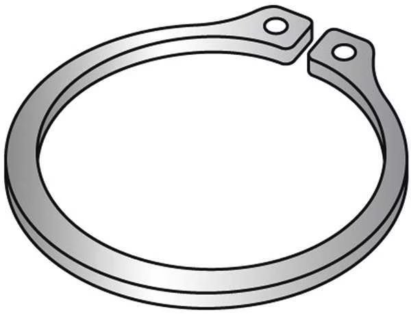 External Retaining Ring, Steel Plain Finish, 19/32 in Shaft Dia, 50 PK, EnjoyTool Select, Mfr#: U36000.059.0001