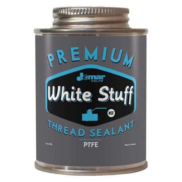 Pipe Thread Sealant 32 fl oz, Brush-Top Can, White Stuff, White, Paste, Jomar Valve, Mfr#: 400-005