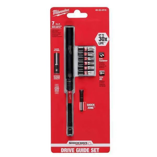 SHOCKWAVE 7PC IMPACT MAGNETIC DRIVE GUIDE SET, Milwaukee Tool, Mfr#: 48-32-4518