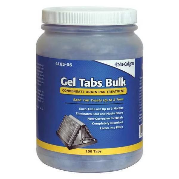 Condensate Pan Treatment, Gel Tablet, Blue, Nu-Calgon, Mfr#: 4185-06