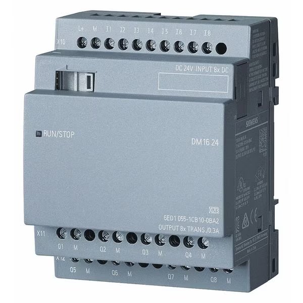 Input/Output Module, 8 Inputs, 8 Outputs, Siemens, Mfr#: 6ED10551CB100BA2