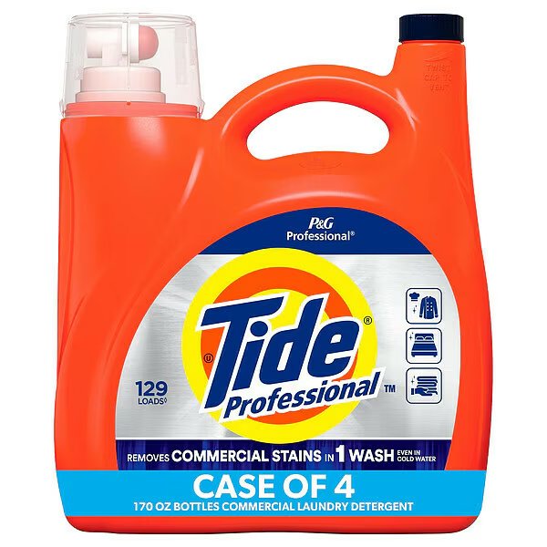 Laundry Detergent, Liquid, 1.3 gal, 4 pk, Tide, Mfr#: 41199