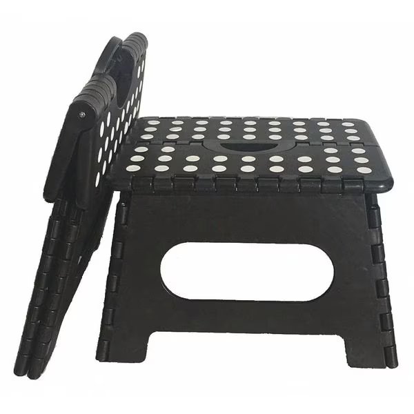 1 Step, Folding Plastic Step Stand, 700 lb. Load Capacity, Black/White, Big John, Mfr#: BJSTEP