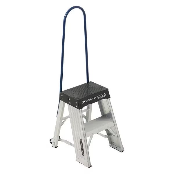 2 Steps, Aluminum Step Stand, 375 lb. Load Capacity, Silver, Louisville, Mfr#: AY8002-S55S56
