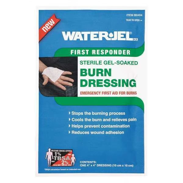 Burn Dressing, Sterile, Blue, 4" L, PK15, Waterjel, Mfr#: B0404-60.69.000