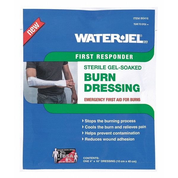 Burn Dressing, Sterile, Blue, 16" L, PK7, Waterjel, Mfr#: B0416-28.69.000