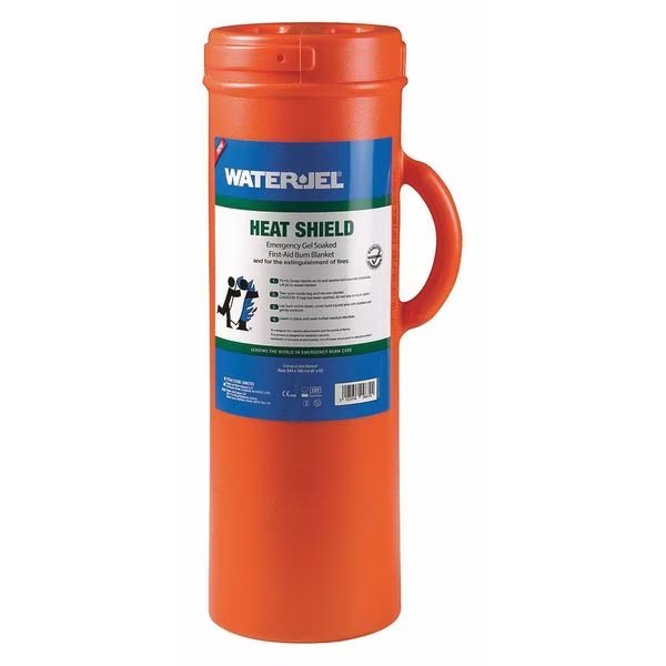 Fire Blanket, 75" W 96" L, Tan, Orange Case, Waterjel, Mfr#: G9672C-4.69.000