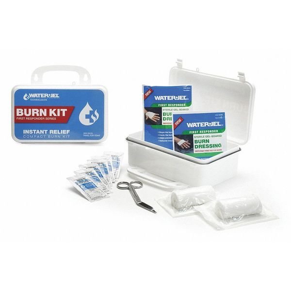 Burn Care Kit, Plastic Case, White, 5" H, Waterjel, Mfr#: BK10-HA.69.000