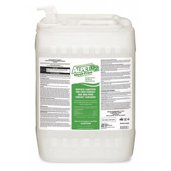 Cleaner, Disinfectant and Sanitizer, 5 gal. Pail, Alcohol, Best Sanitizers, Mfr#: SS10031