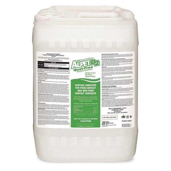 Cleaner, Disinfectant and Sanitizer, 5 gal. Pail, Alcohol, Best Sanitizers, Mfr#: SS10031-BSS