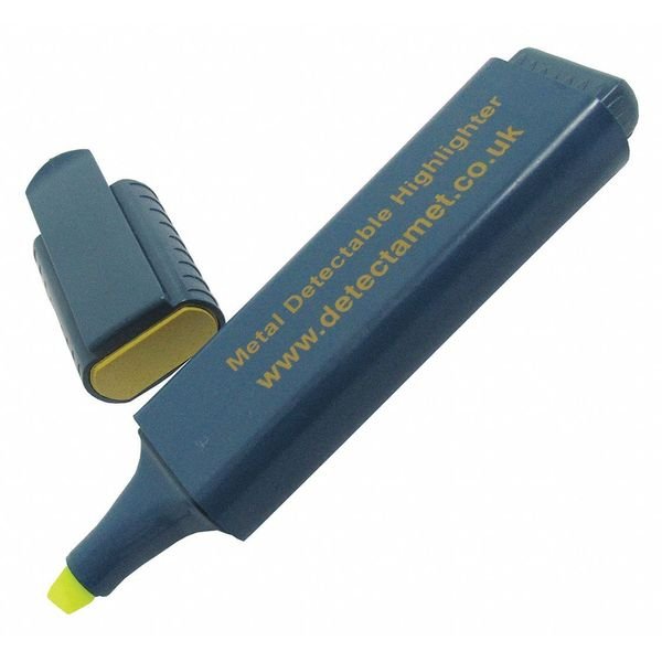 Detectable Highlighter, Yellow Ink, Chisel Tip, PK5, Detectamet, Mfr#: 150-A06-P05-A08