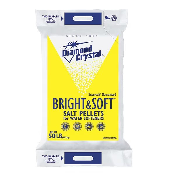 Water Softener, Sodium Chloride, 50lb., Diamond Crystal, Mfr#: 6141550