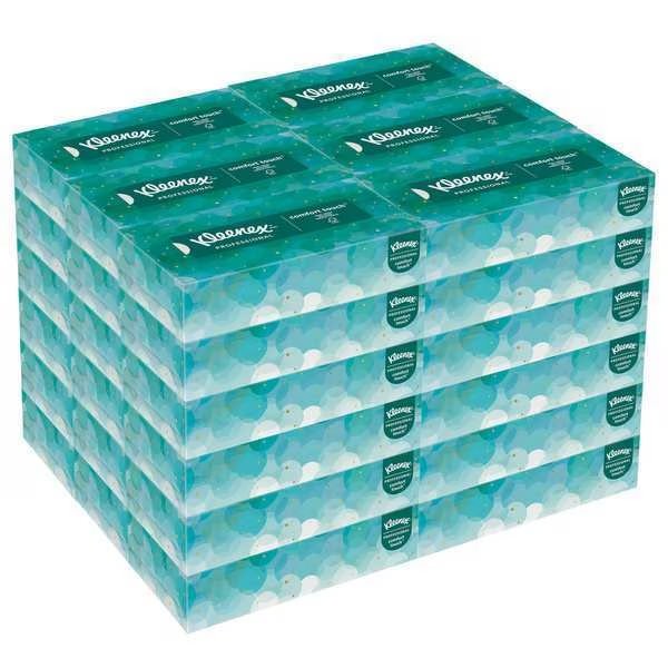 Facial Tissue, Kleenex Comfort Touch, Flat Box, 2 Ply, 100 Sheets/Box, 36 Pack, Kimberly-Clark Professional, Mfr#: 21400