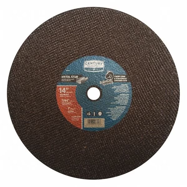 Chop Saw Blade, 14x7/64 in., Type 1A, Century Drill & Tool, Mfr#: 08716