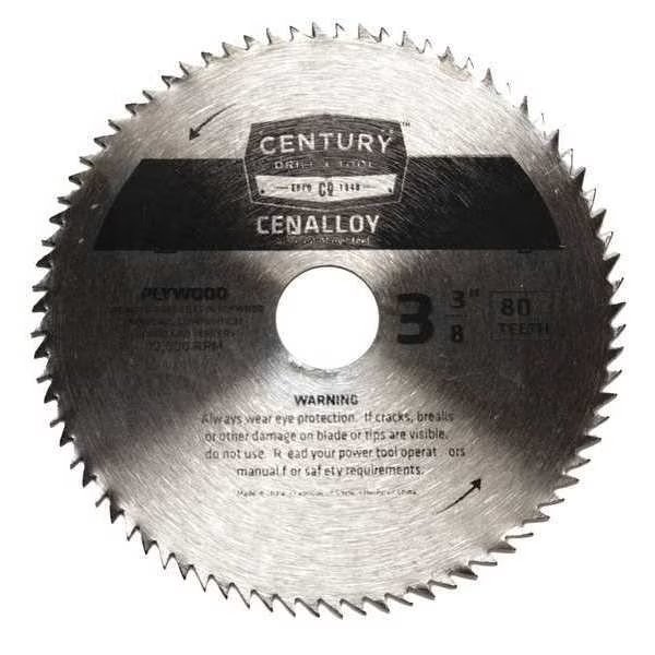 3-3/8", 80-Teeth Plywood Circular Saw Blade, Century Drill & Tool, Mfr#: 08236