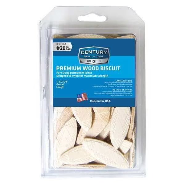 Joining Biscuits, 20, 50 Pack, Century Drill & Tool, Mfr#: 30064