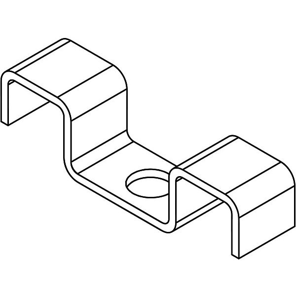 Grating Clip, For Screw Size 1/4 in, 316 Stainless Steel, Unfinished, 25 PK, Fibergrate, Mfr#: 876060