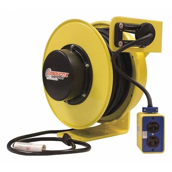 100 ft. 12/3 Extension Cord Reel 20 Amps 4 Outlets 125VAC Voltage, Conductix-Wampfler, Mfr#: XA-141120310016