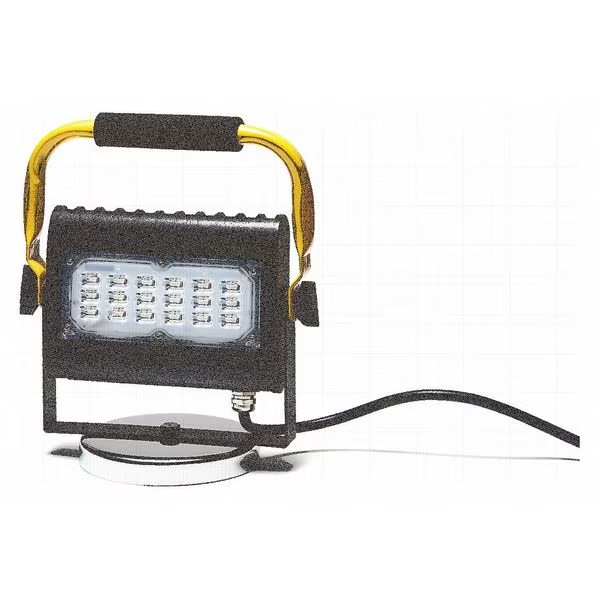 Temporary Job Site Light, 3000 lm, Bk/Yl, Southwire, Mfr#: 411430