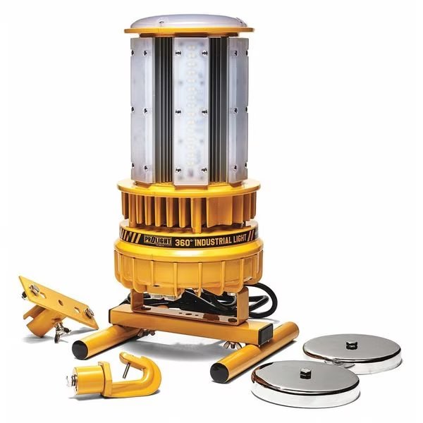 Temporary Job Site Light, 15000 lm, Bk/Yl, Southwire, Mfr#: 111508