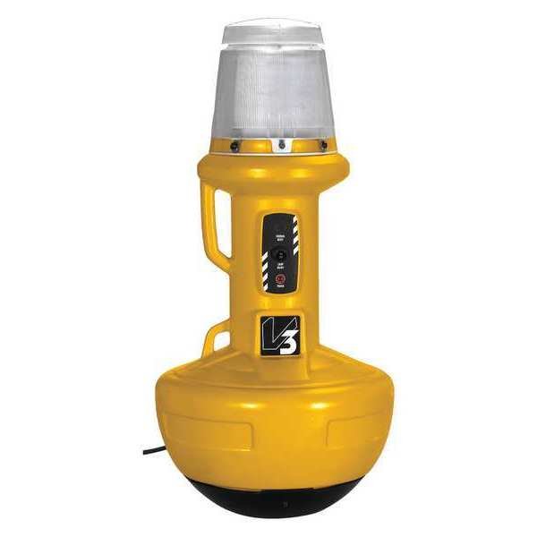 Temporary Job Site Light, 15000 lm, Bk/Yl, Wobble Light, Mfr#: 111303LED