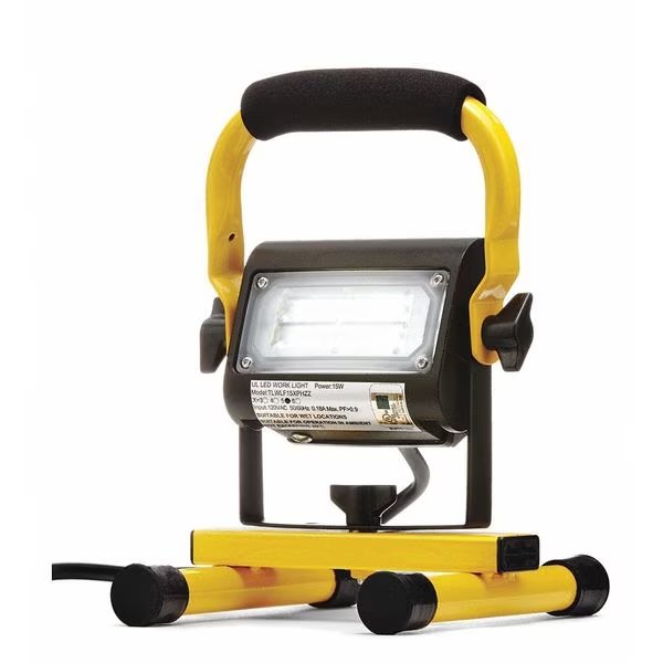 Temporary Job Site Light, 1440 lm, Bk/Yl, Southwire, Mfr#: 411015