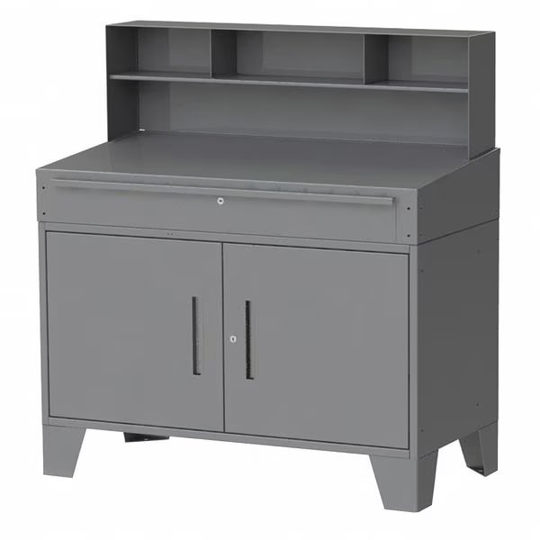 Cabinet Shop Desk, 54" H, Charcoal Gray, Greene Manufacturing, Mfr#: ECB-1050-003