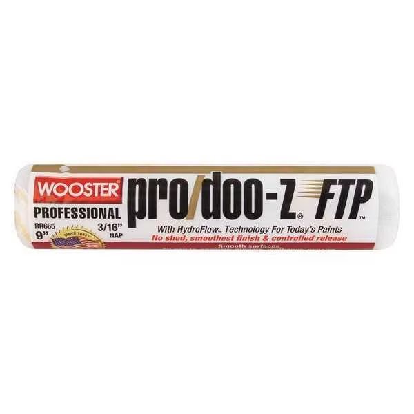9" Paint Roller Cover, 3/16" Nap, Woven Fabric, Wooster, Mfr#: RR665-9