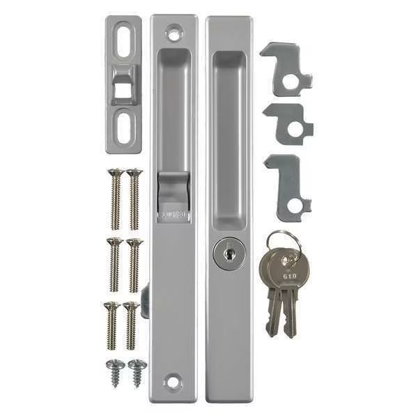 Keyed Flush Mount Patio Door Latch, Alum, Wright Products, Mfr#: VK1195