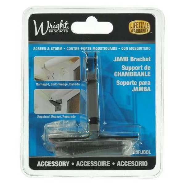 Repair Jamb Bracket, Black, Wright Products, Mfr#: V1020RJBBL