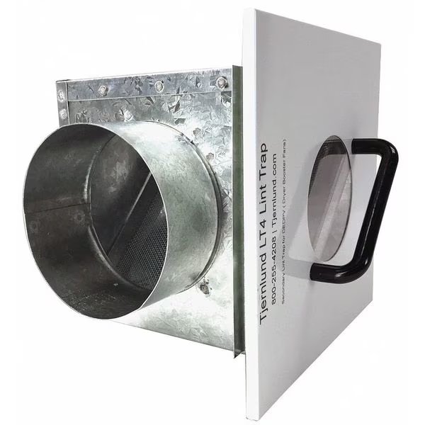 Inline Secondary Lint Trap, 4 in., Tjernlund Products, Mfr#: LT4