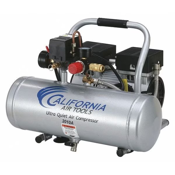 Ultra Quiet Oil-Free Air Compressor 2 gal 1-HP w/ Al Tank, California Air Tools, Mfr#: 2010A