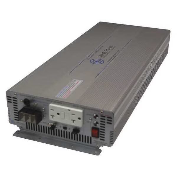 Power Inverter, Pure Sine Wave, 6,000 W Peak, 3,000 W Continuous, 2 Outlets, Aims Power, Mfr#: PWRIG300024120S