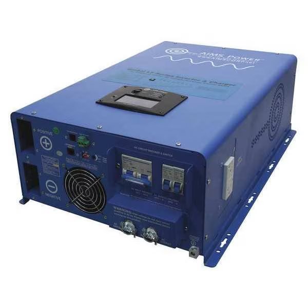 Power Inverter and Battery Charger, Pure Sine Wave, 30,000 W Peak, 10,000 W Continuous, Aims Power, Mfr#: PICOGLF10KW48V240VS