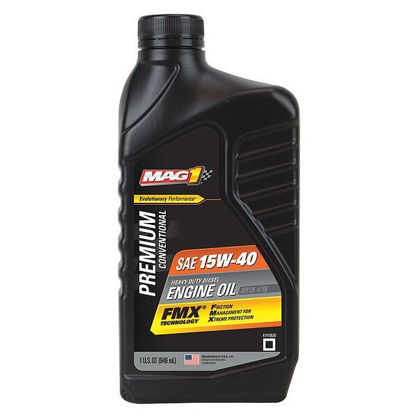 Diesel Engine Oil, 1 Qt., 15W-40, Mag 1, Mfr#: MAG61658