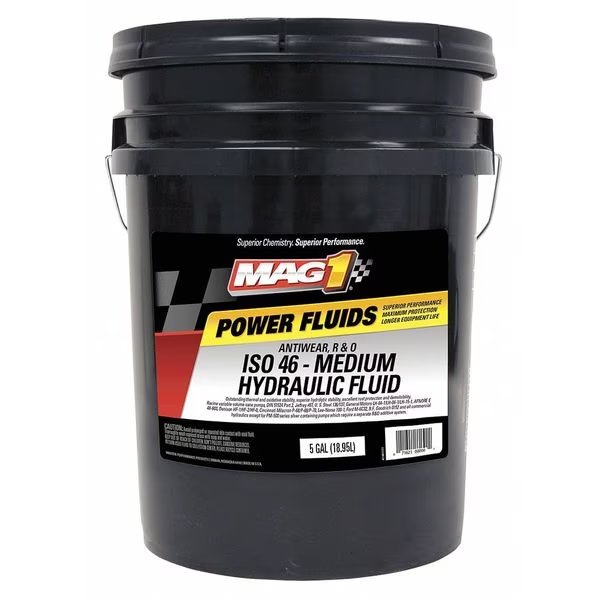 5 gal Pail, Hydraulic Oil, 46 ISO Viscosity, Not Specified SAE, Mag 1, Mfr#: MAG00465