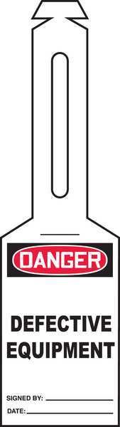 Loop n Strap Danger Tag, 5.25 x3.25, PK25, Accuform, Mfr#: TAL302