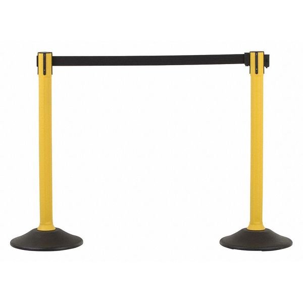 Barrier Post with Belt, HDPE, Yellow, PR, Us Weight, Mfr#: U2055