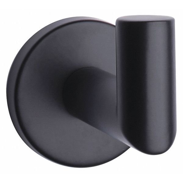 Robe Hook, Zinc, Matte, Wall Mount, 1-3/4" H, Taymor, Mfr#: 04-2801BLK