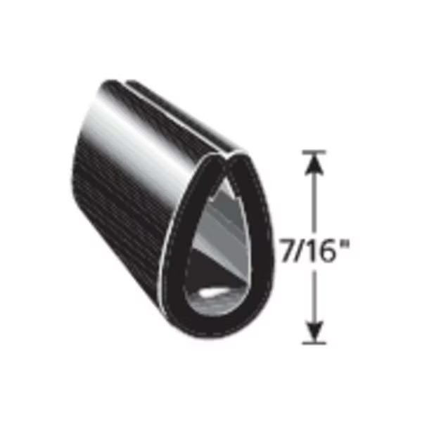 Black Vinyl Edge Guard 250 ft. L, 7/16" H, Trim-Lok, Mfr#: EGB7/16-250