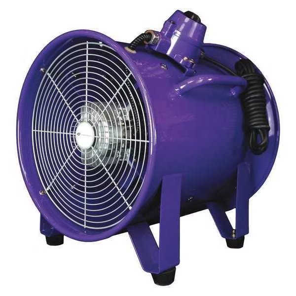 Tube Axial Fan, 1 HP, 4414 cfm, Tube, 220V, 1 Phase, 18" W., Atlantic Blowers, Mfr#: ABAF-18-220S